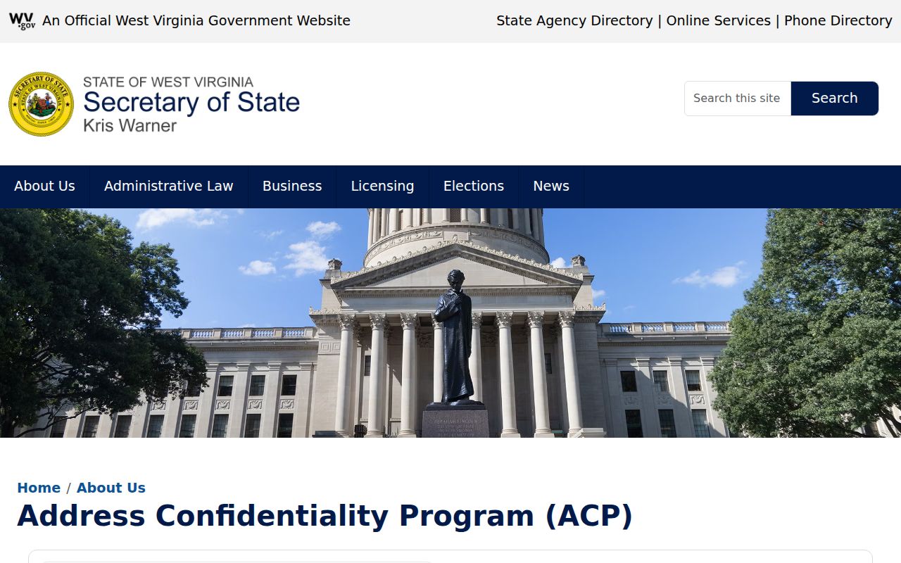 Charleston resident lookup address confidentiality program